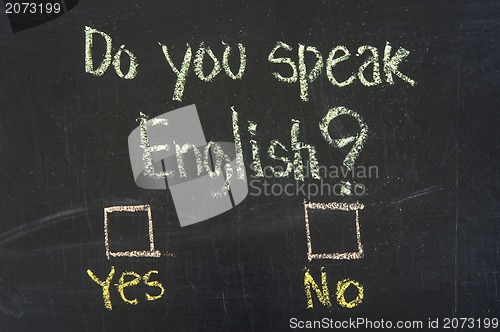 Image of Do you speak english test 