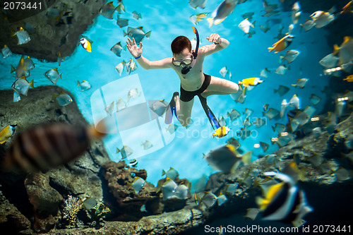 Image of Snorkeler underwater