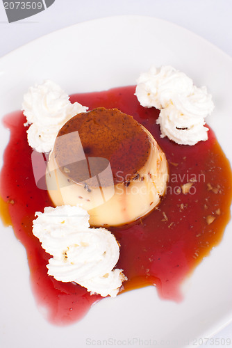 Image of Creme caramel with sauce