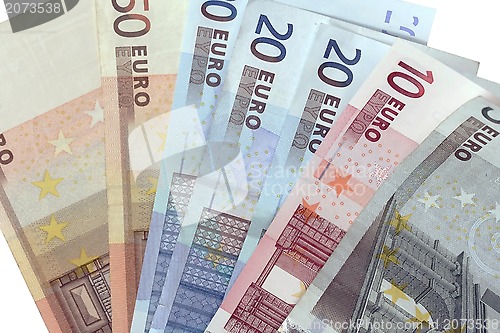 Image of  different euro currency 
