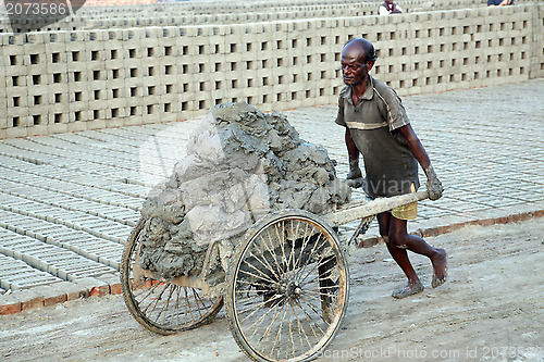 Image of Laborer at a brick factory