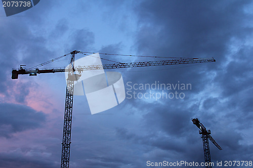 Image of Industrial construction cranes