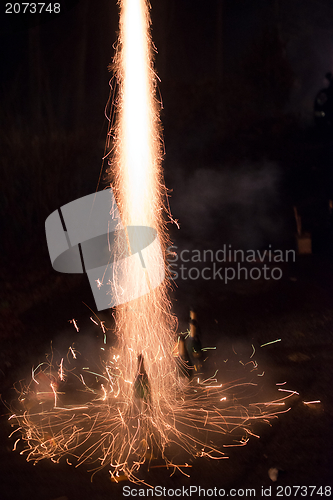 Image of Fireworks rocket launch