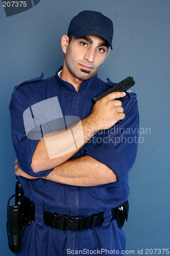 Image of Security officer standing in uniform