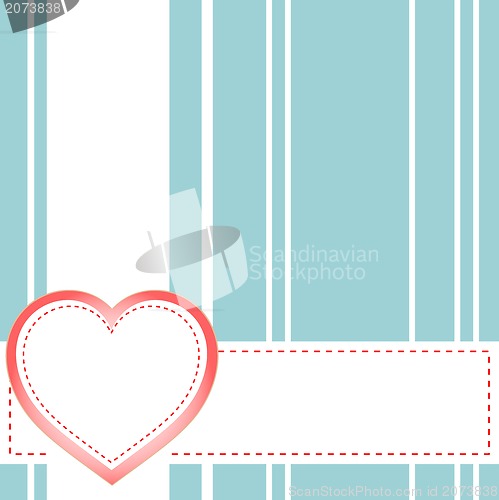 Image of Heart from paper Valentines day card background