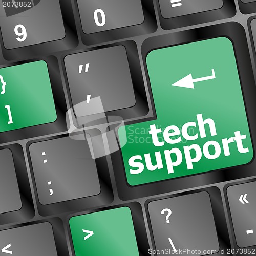 Image of tech support key button on the keyboard