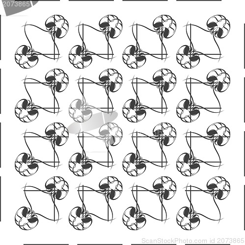 Image of Abstract seamless monochrome pattern