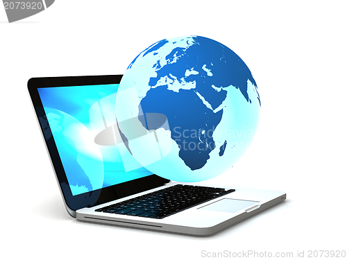 Image of Internet on laptop
