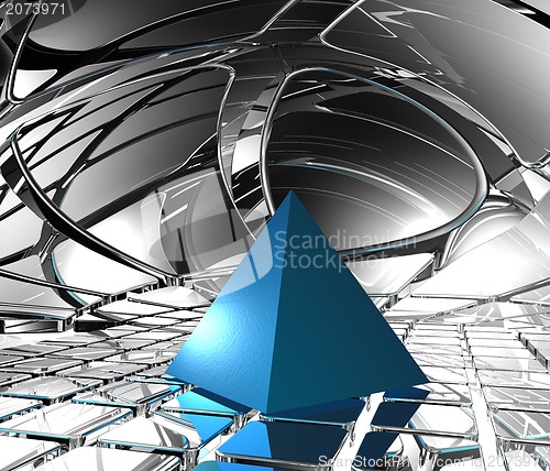Image of blue pyramid