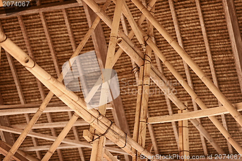 Image of Indonesian bamboo roof construction