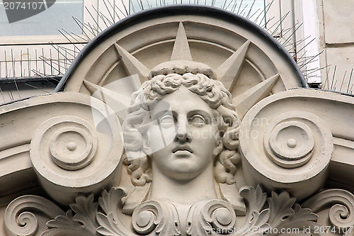 Image of Paris, France - old apartment building. Architecture detail.