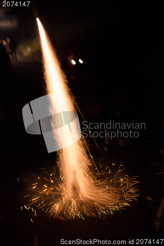 Image of Fireworks rocket launch