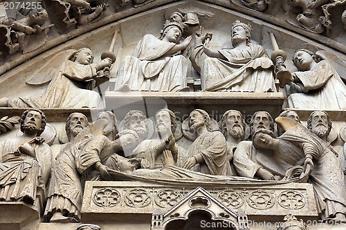 Image of Notre Dame Cathedral, Paris, Portal of the Virgin