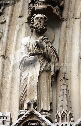 Image of Paris, Notre-Dame cathedral, portal of the Virgin