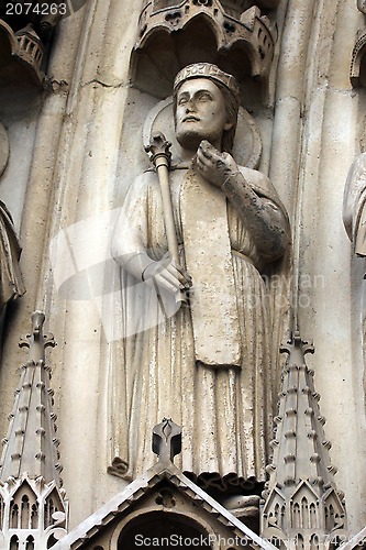 Image of Paris, Notre-Dame cathedral, portal of the Virgin