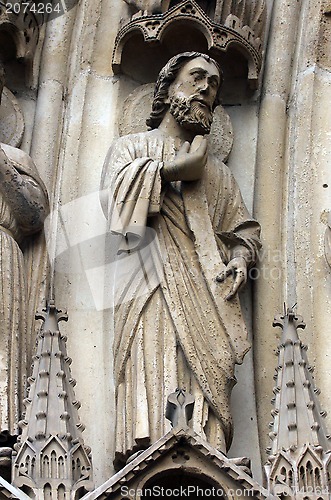 Image of Paris, Notre-Dame cathedral, portal of the Virgin