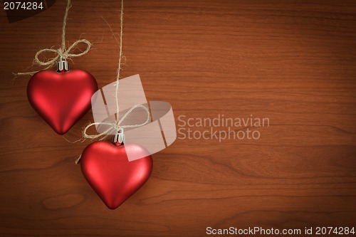 Image of wooden board for valentine message