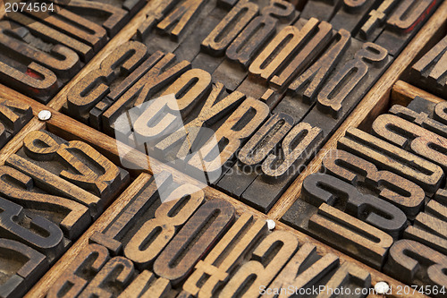 Image of lettepress wood type blocks