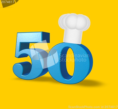Image of number with cook hat
