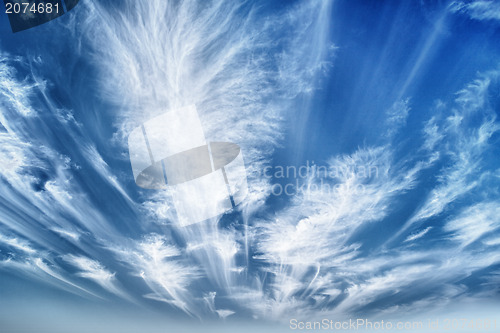 Image of Daytime sky with stratus clouds