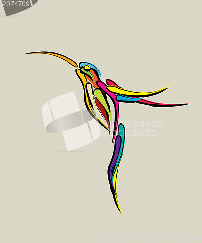 Image of Stylized humming bird