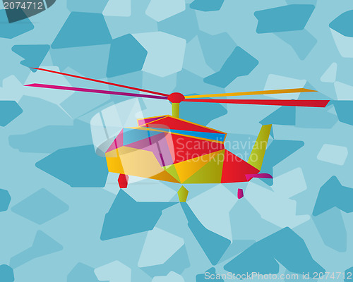 Image of Stained glass helicopter
