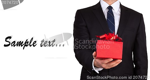 Image of Businessman with gift