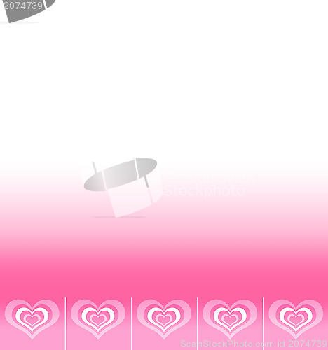 Image of Background with space for text with pattern of abstract hearts