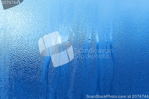 Image of Water drops on glass