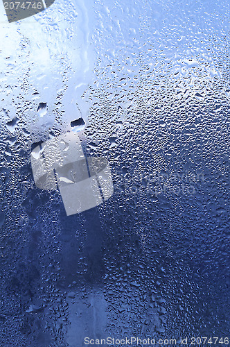 Image of Water drops on window glass