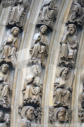 Image of Paris, Notre-Dame cathedral, portal of the Virgin