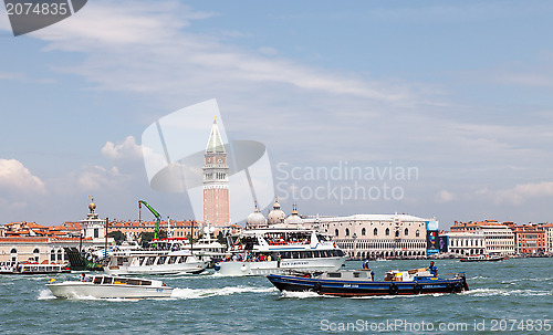 Image of Intense Nautical Traffic in Venice