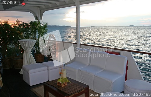 Image of Interior of a luxury yacht