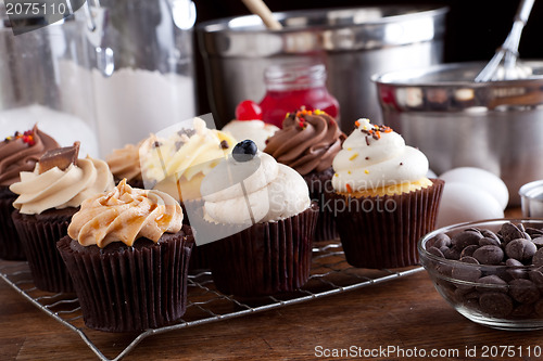 Image of Variety of Gourmet Cupcakes