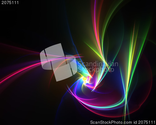Image of Rainbow Swirls Design Fractal Art