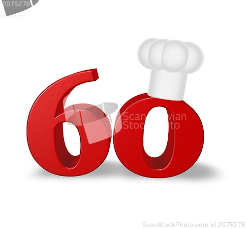 Image of number with cook hat