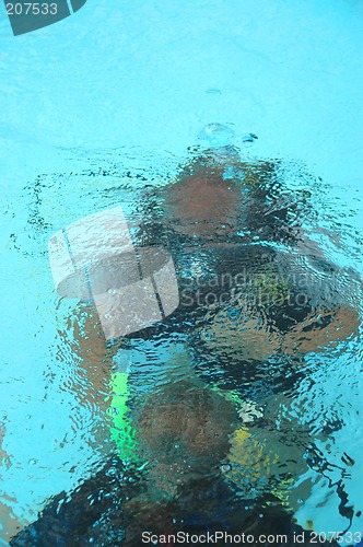 Image of Divers under the water