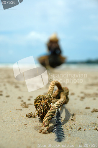 Image of anchor and boat