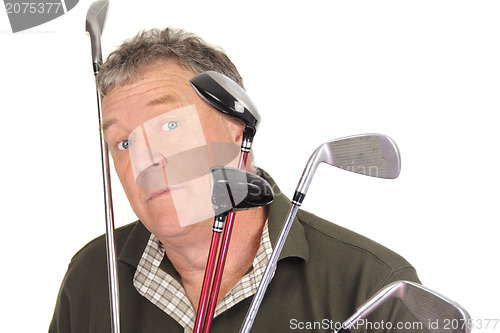 Image of Surprised Golfer