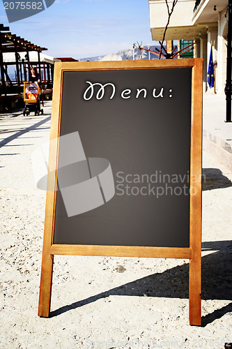 Image of Restaurant menu chalkboard 