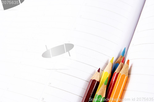 Image of Color pencil and agenda