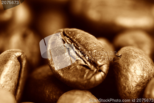 Image of Fragrant fried coffee beans 