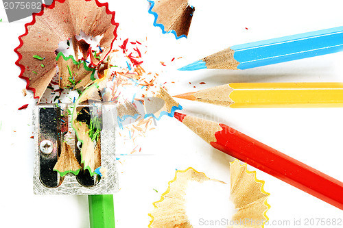 Image of Pencils and sharpener