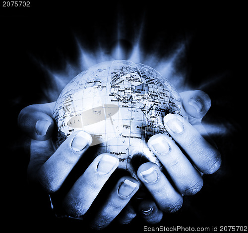 Image of Globe in a girl's hands