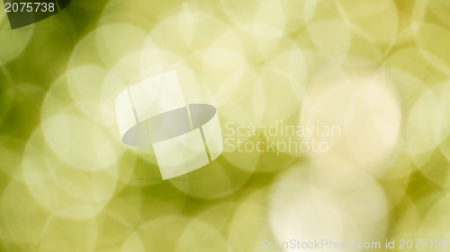 Image of Bokeh background with defocused green and yellow lights
