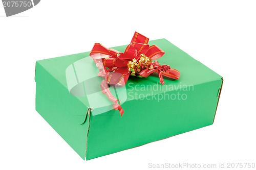 Image of red ribbon on gift