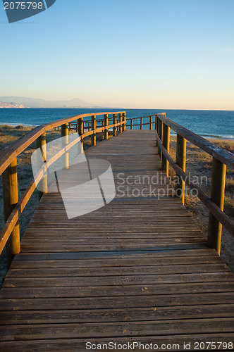 Image of Footbridge towards the Mediterranean