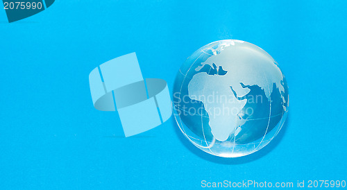 Image of Blue globe with copyspace