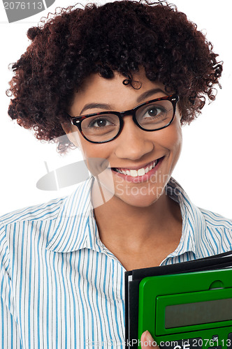 Image of Closeup shot of smiling business executive