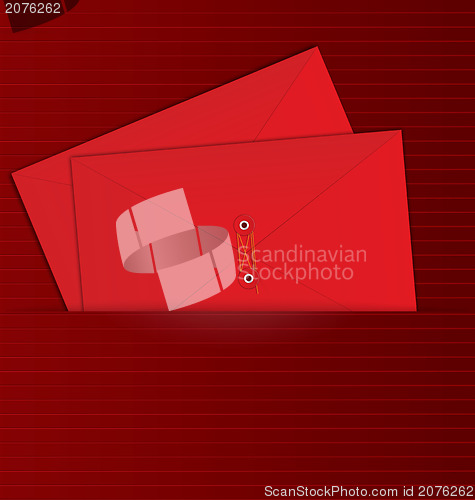 Image of Red envelope in the pocket 